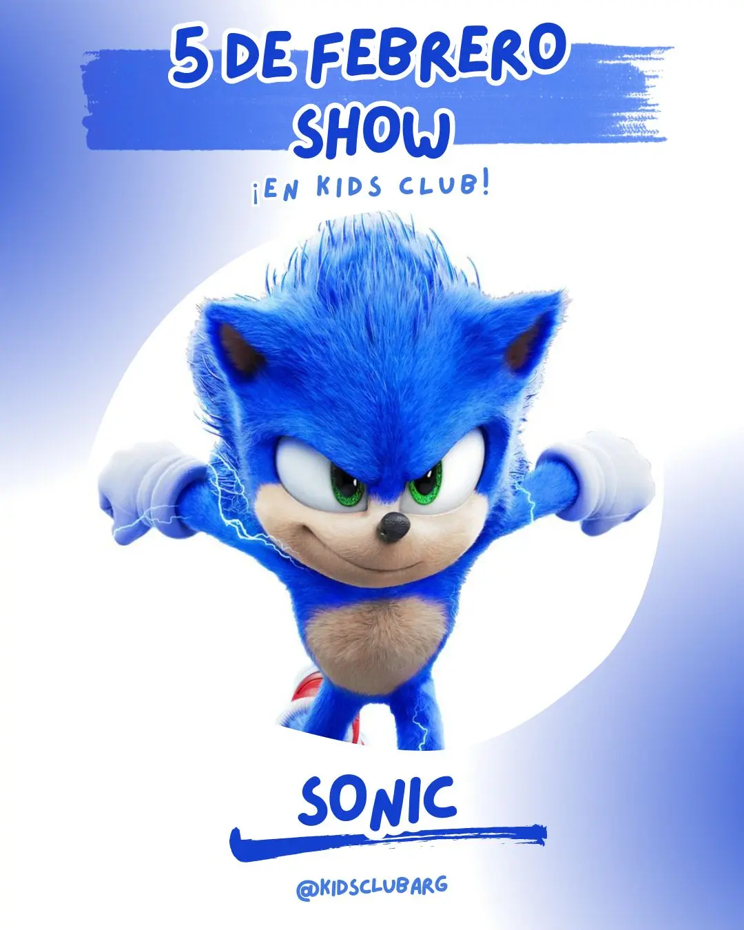 Flyer del show Sonic - 5 de febrero